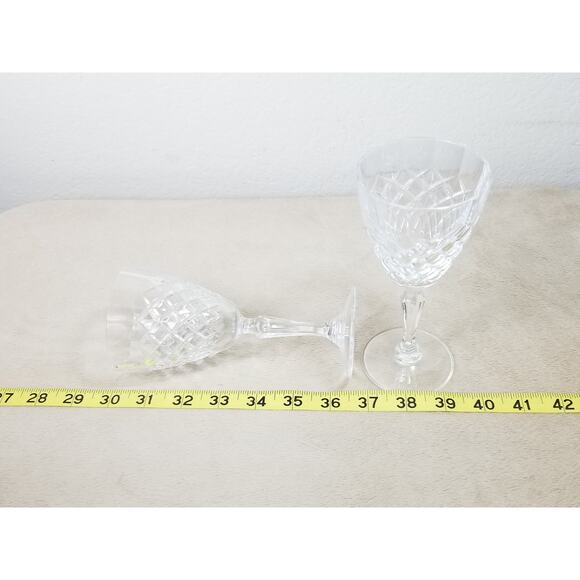 Cristal D' Arques Durand Dauphine Crystal Wine Water Goblets Glasses x2 Vintage - Picture 14 of 14